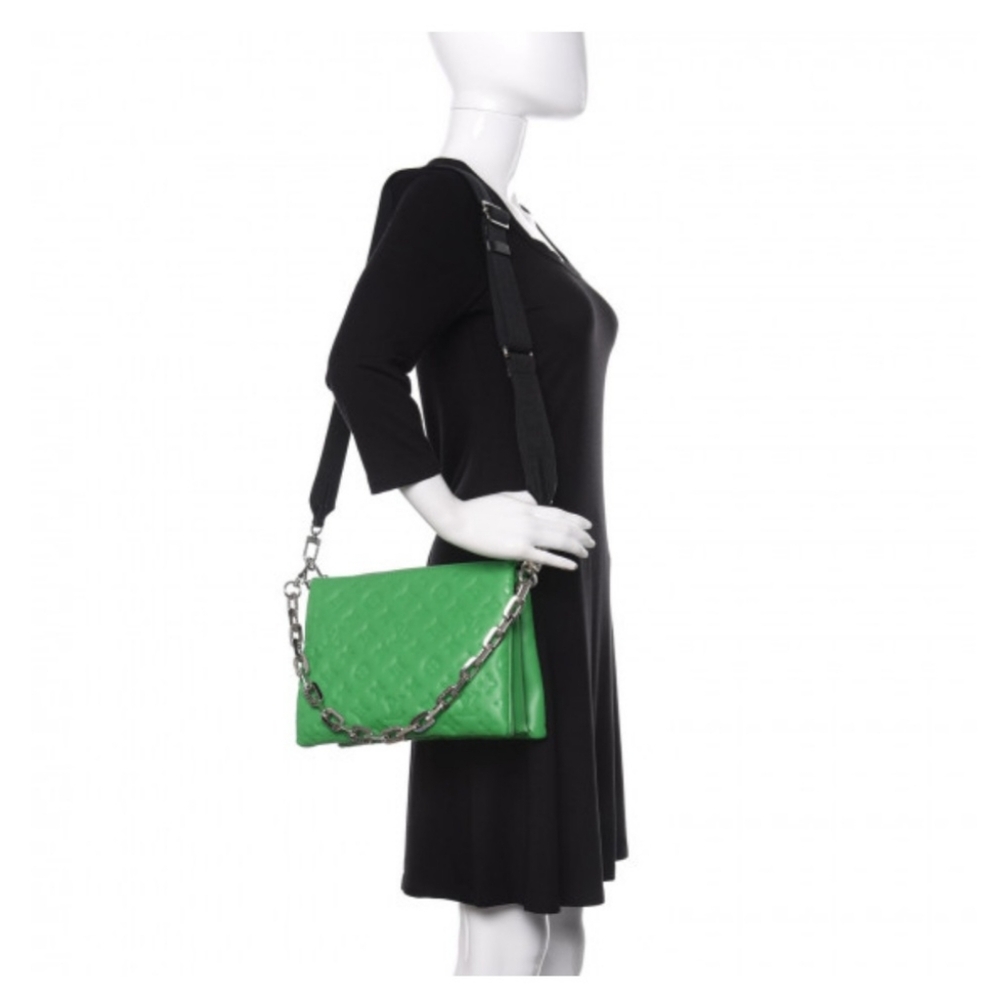 Louis Vuitton Embossed Monogram Coussin PM LV Motion Green